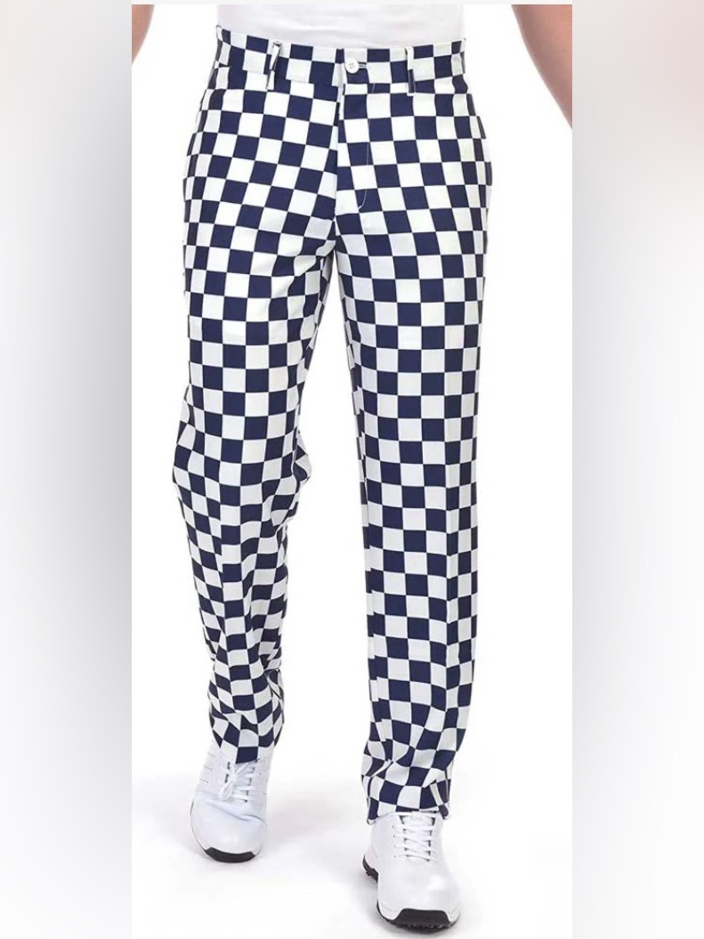 Lesmart Men's Plaid Elastic Golf Trousers